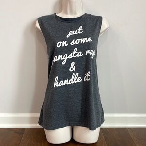 Gangsta Rap Dark Gray Sleeveless Shirt